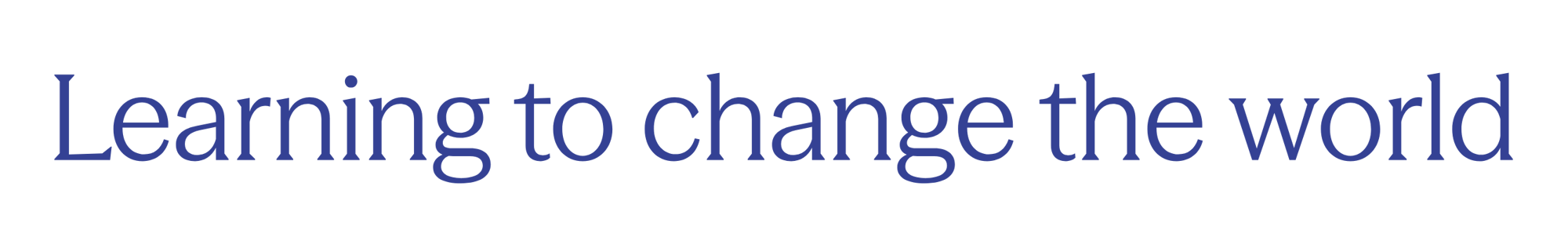 Learning to change the world